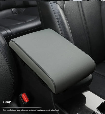 PU Leather Car Armrest Pad – Universal Heightened Center Console Cushion, Comfortable Armrest Cover (31cm x 20cm x 4.5cm)