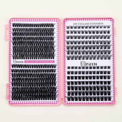 DIY Lash Extension Kit – Mix Individual Lash Clusters with Lash Bond & Seal, Includes Tweezers for Eyelash Extensions