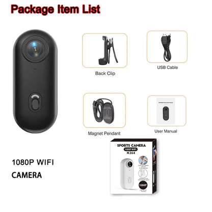 4K UHD Mini Vlog Camera – Wireless WiFi Sports Action Pocket Camcorder