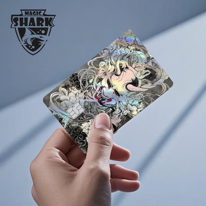 Magic Shark Evil FBI Holographic Laser Money & Card Sticker – Shiny Credit, Bank, Debit Film Cover