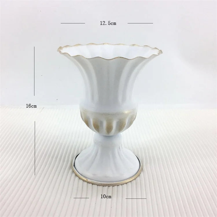 Retro Wrought Iron Flower Pots — Wedding, Dried Flower & Home Decoration Vases for Hotel & Event