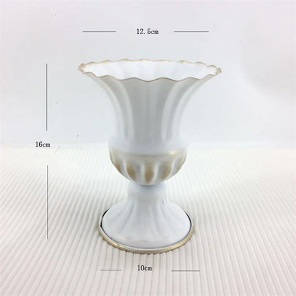 Retro Wrought Iron Flower Pots — Wedding, Dried Flower & Home Decoration Vases for Hotel & Event
