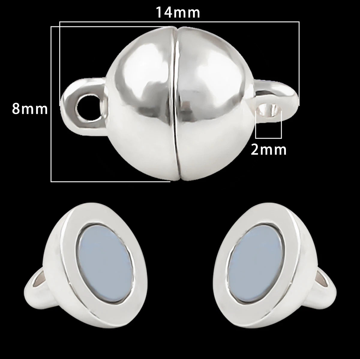 Magnetic Jewelry Clasps - Strong Buckle Connectors with Lobster Clasps for DIY Bracelets, Necklaces & Jewelry Making