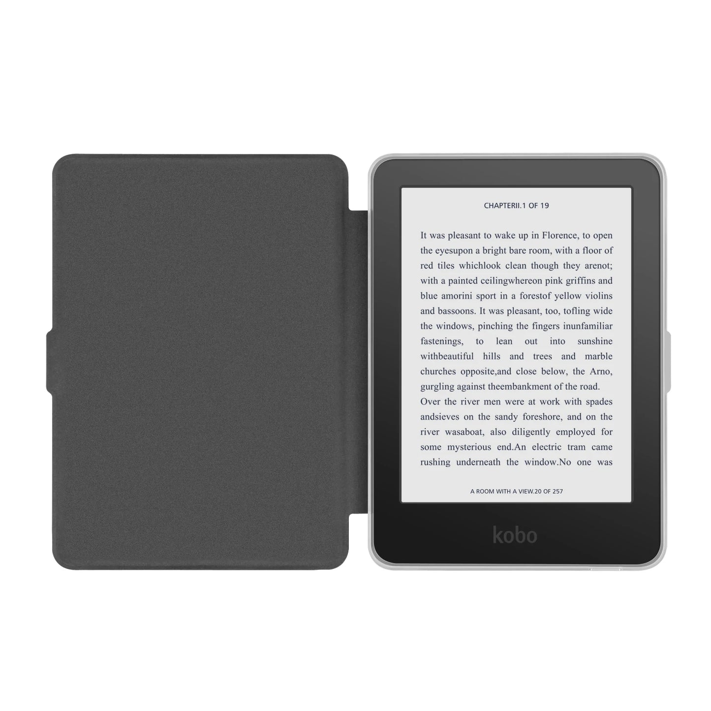 Kobo Clara 2E Case with Screen Protector — 6" Auto Sleep Leather Magnetic Cover & Transparent Acrylic Funda