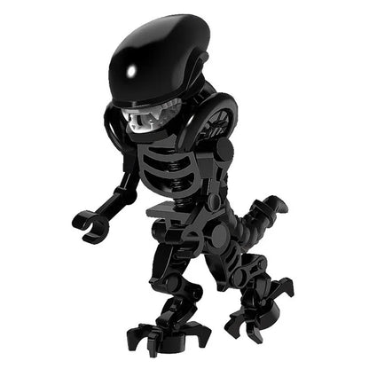 Locking Alien Action Figure — Prometheus Ice Monster Robot Building Blocks Toy, Educational Gift for Children