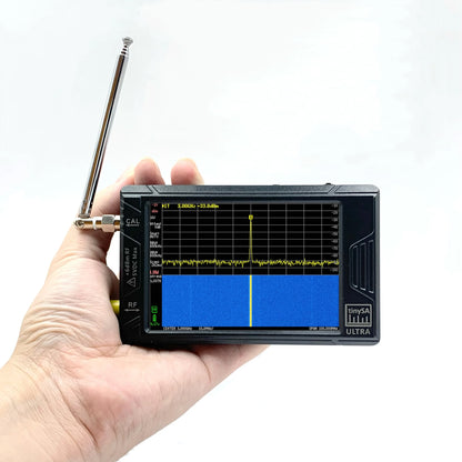 4-inch TinySA Ultra Spectrum Analyzer – 100kHz to 5.3GHz with MF, HF, VHF & UHF Input