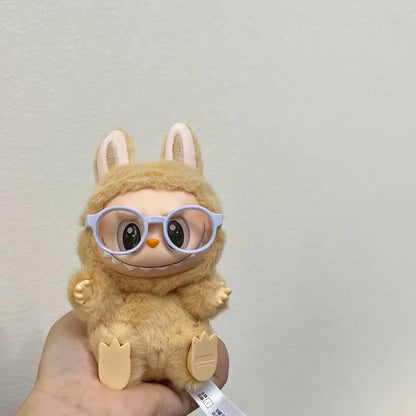 17cm Mini Plush Doll Clothes – Kpop EXO Labubu Idol Outfit with Glasses & Sunglasses Accessories Gift