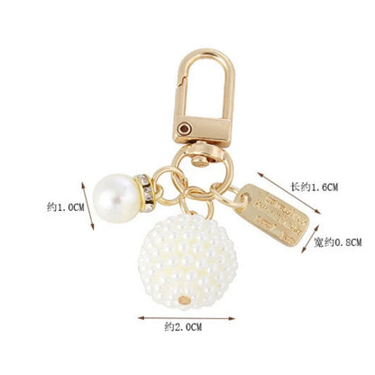 Pearl Keychain - Elegant DIY Pendant Accessory for Car Keys, Bags & Stylish Gifts
