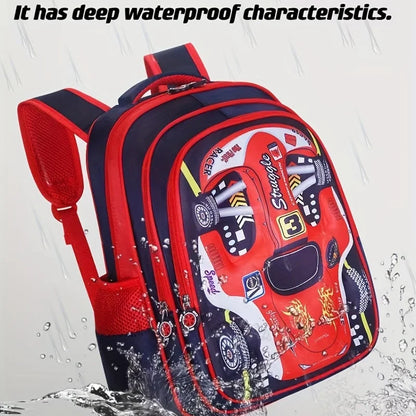 Waterproof 3D Kids Backpack - Lightweight Preschool & Kindergarten School Bag for Boys and Girls