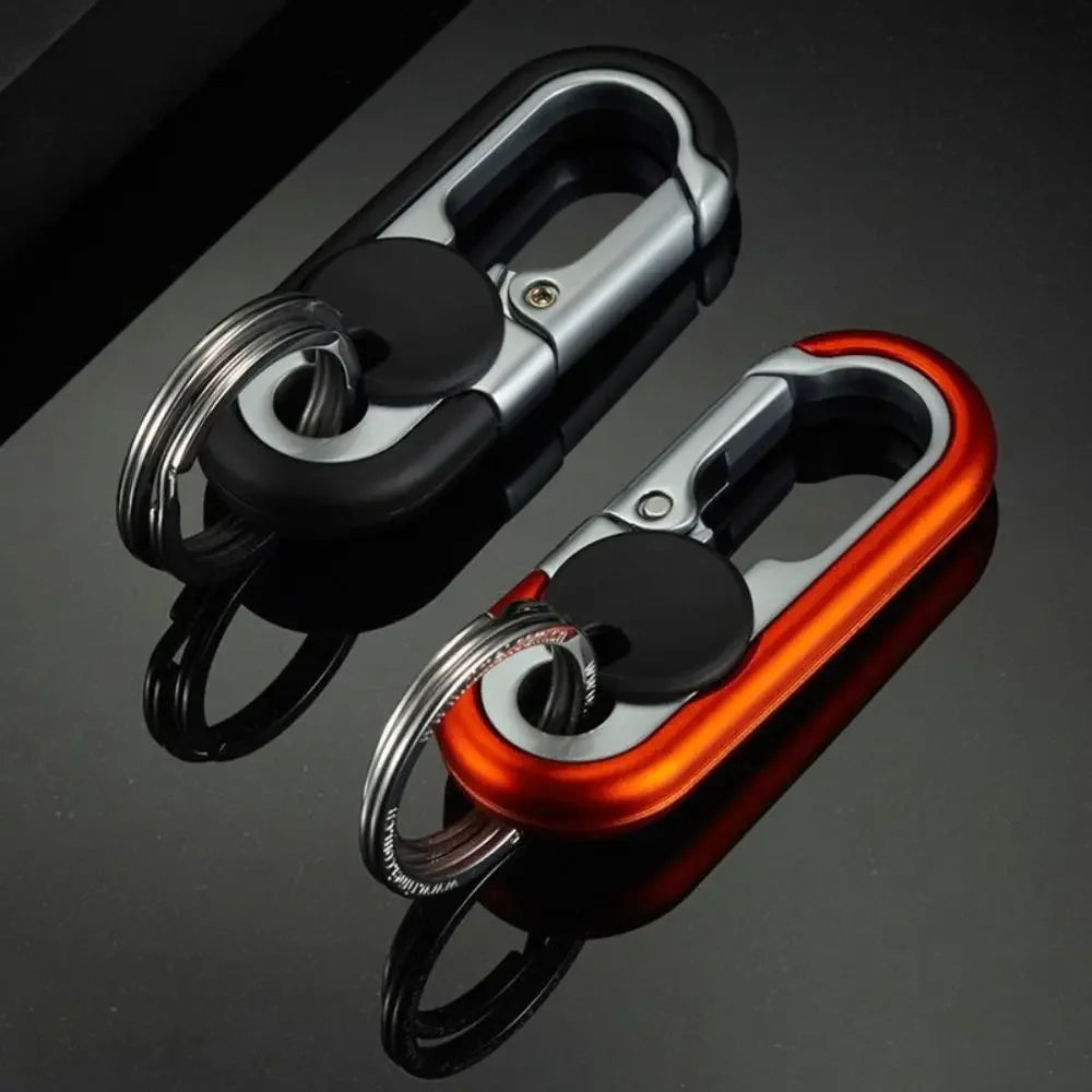 Double Ring Metal Keychain – Men’s Fashion Car Key Holder & Auto Accessories Gift