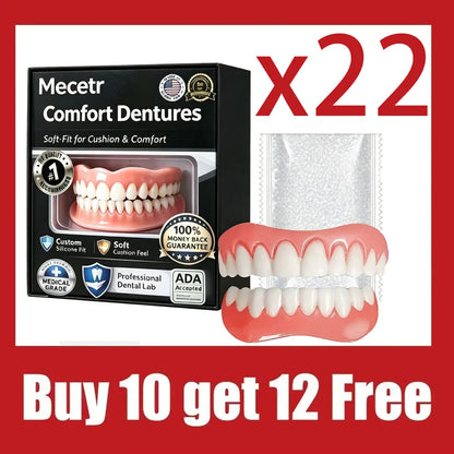 Adjustable Denture Teeth Set - Portable Full Mouth Fake Teeth Model for Adults & Elderly Dental Practice
