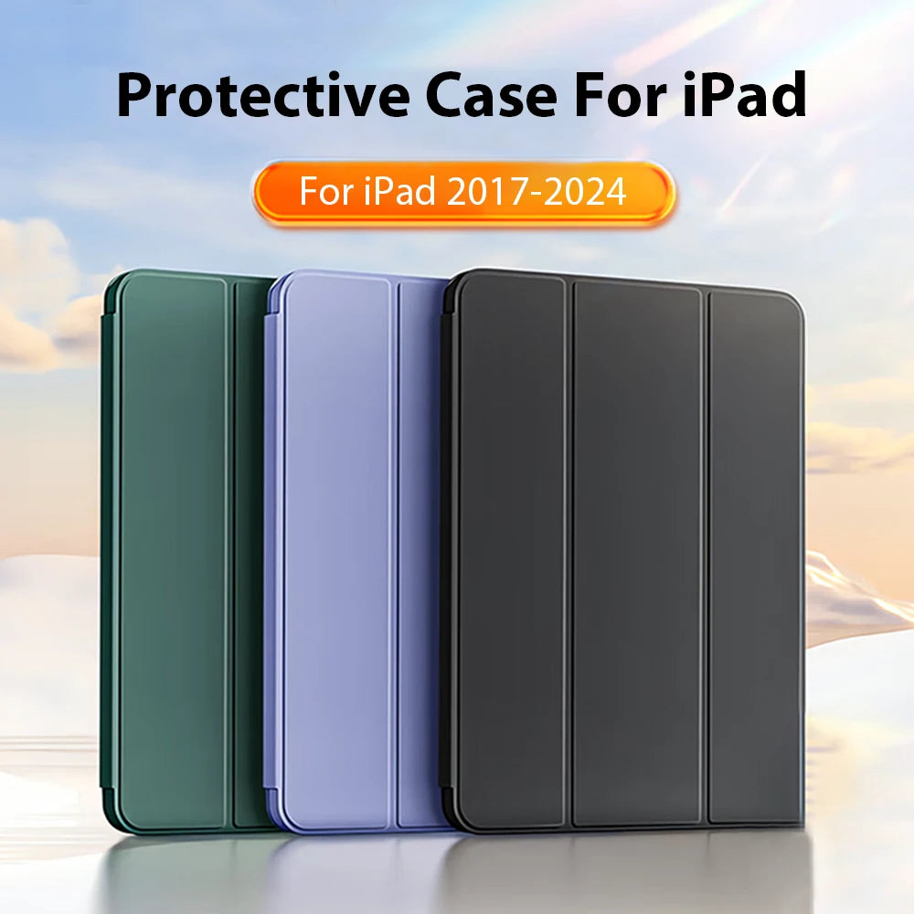 Case for iPad Pro 11/12.9/13 (M2/M4), Air 6/5/4, 10th/9th Gen, Mini 6 – Protective Cover for 10.2" to 13" iPads (2024)