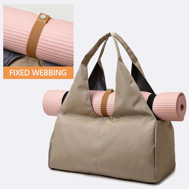 Women’s Yoga Mat Bag – Fitness Shoulder Tote for Gym, Sports, Travel, Dry/Wet Storage