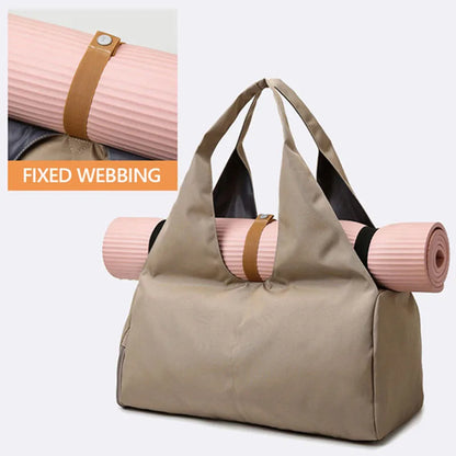 Women’s Yoga Mat Bag – Fitness Shoulder Tote for Gym, Sports, Travel, Dry/Wet Storage