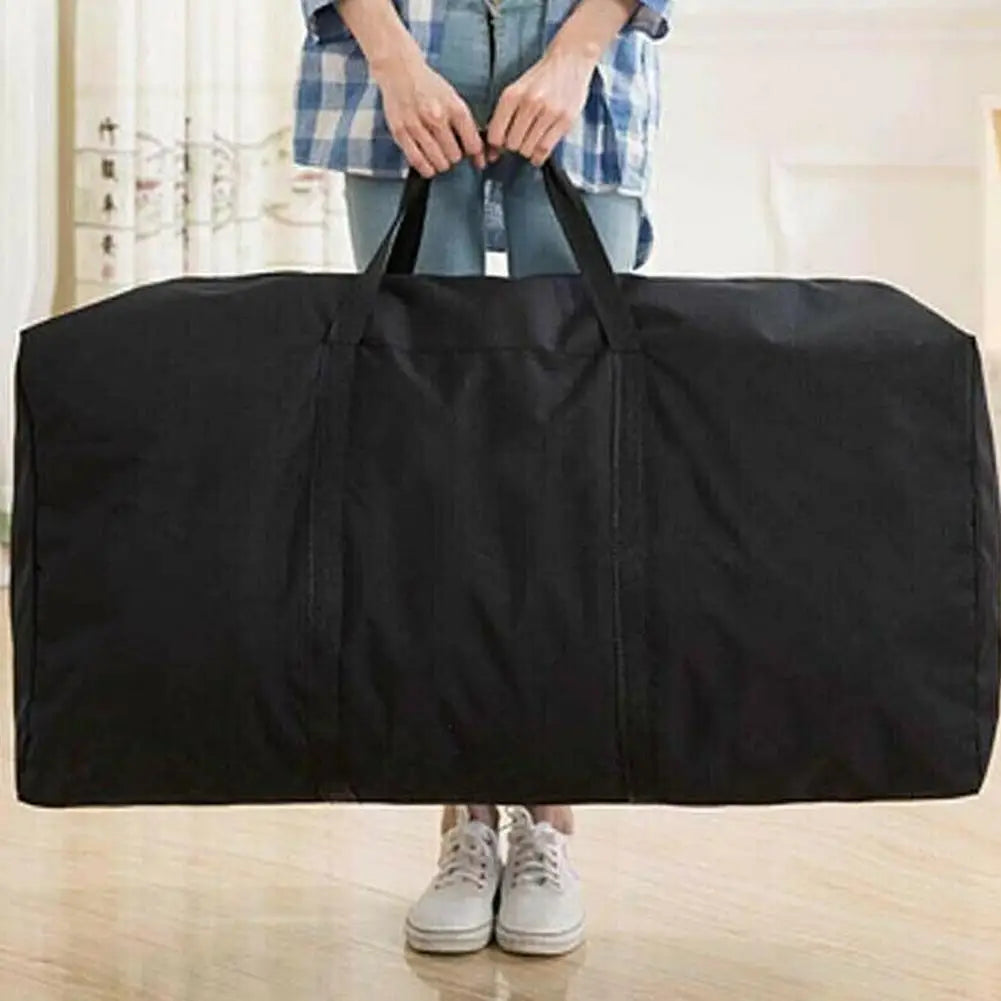 Extra Large Waterproof Moving Bag - Foldable Non-Woven Storage Tote for Laundry, Shopping & Travel Packing
