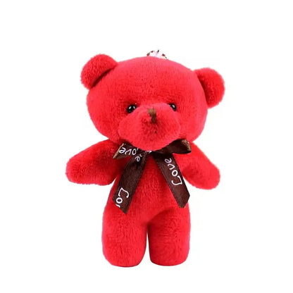 10pcs Mini Bear Plush Keychain — Soft Stuffed Doll Bag Pendant, Cute Toy for Wedding Decoration & Birthday Gift