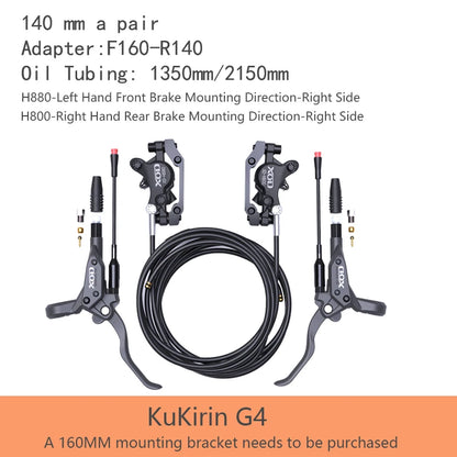 XOD H800/H880 Hydraulic Disc Brake - Hydraulic Oil Brake System for KUKIRIN G2 Master, G2 MAX and G2 Pro Electric Scooters
