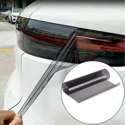 Smoke PVC Headlight Tint Film - Transparent Black Taillight Wrap & Protective Car Styling Film 30x200cm