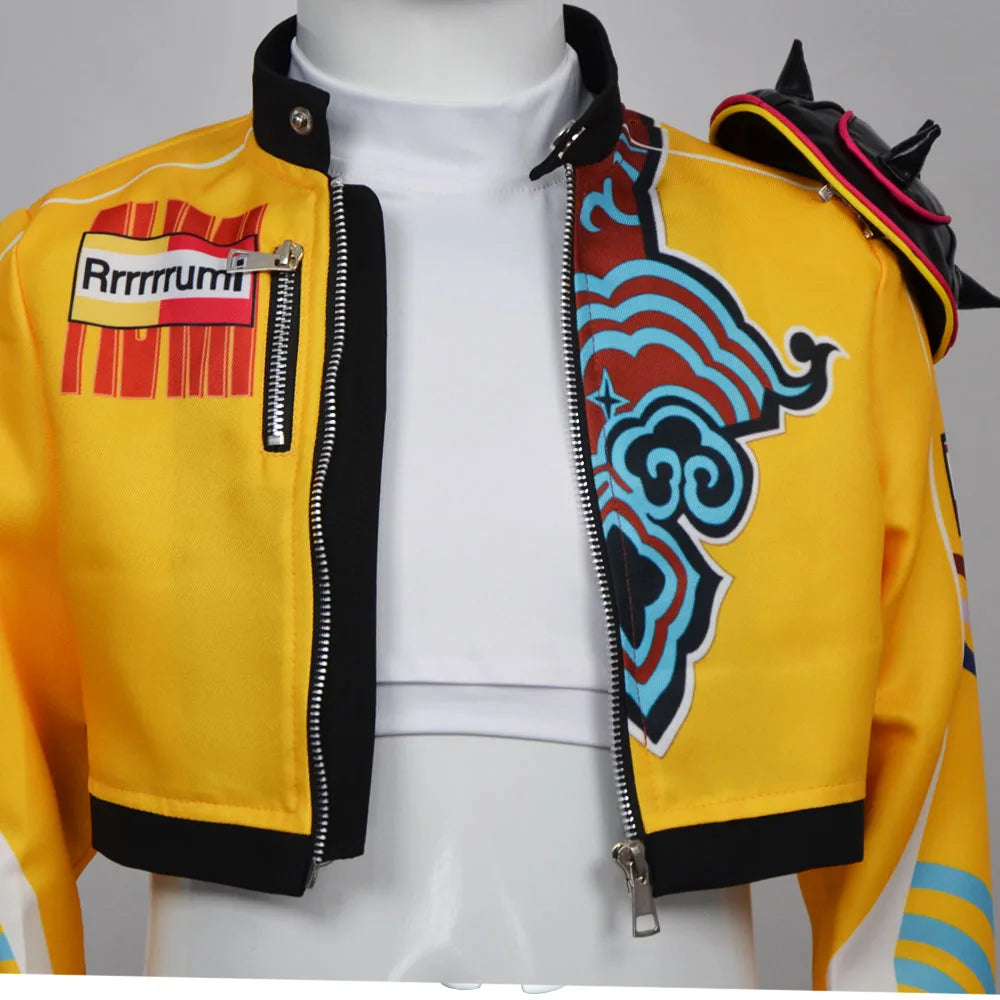 Children’s K-POP Cosplay Costume – Rumi Group Concert Outfit with Earring Accessories, Halloween Performance Clothes, Sizes 110-160