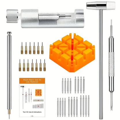 Watch Repair Tool Kit – Link Band Pin Remover & Adjuster Set for Professional Watchmaking
