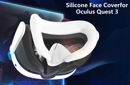 Facial Interface & Silica Gel Face Cover Pad for Oculus Quest 3 – VR Accessories, Compatible with Meta Quest 3 – Black Original Spacer