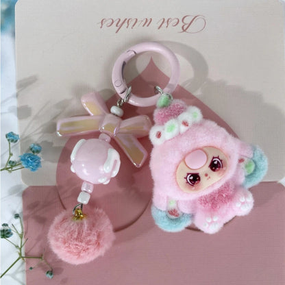 Kawaii Baby Three Cartoon Keychain - Mini Doll Bag Pendant, Cute DIY Accessory & Decorative Gift
