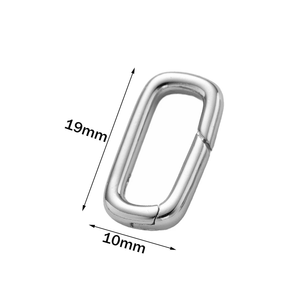 2PCS Gold Filled Oval Clasp - 14K/18K Spring Connector Carabiner for DIY Jewelry Necklace & Bracelet Making
