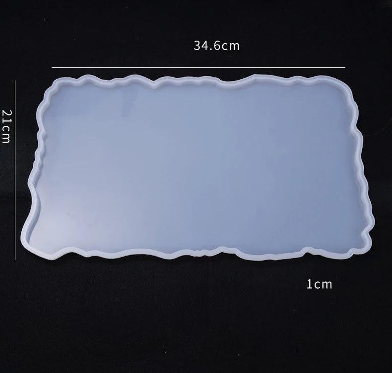 Large Rectangle Resin Tray Silicone Mold - DIY Epoxy Tea Plate Coaster Craft Making Mold