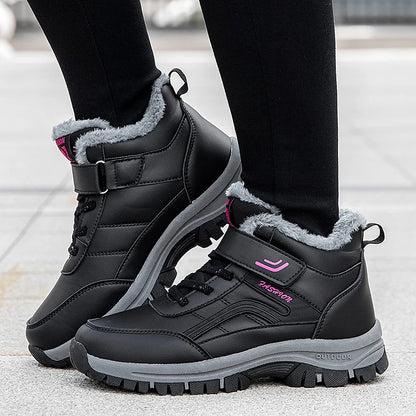 2024 Women’s Winter Waterproof Platform Boots – Designer Australian Leather Ankle Booties with Fur, Luxury Warm Shoes