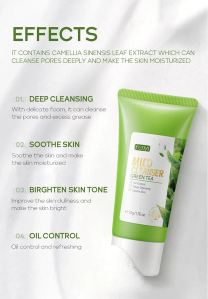 Vitamin C Facial Cleanser — Deep Cleansing, Moisturizing Face Wash Foam, Blackhead Removal Skincare