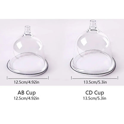 Electric Breast Enlargement Pump – Women’s Vacuum Cupping Body & Breast Massage Device with AB/CD Cups