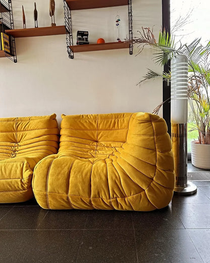 Caterpillar Togo Single Sofa – Tatami-Style Leisure Chair for Living Room or Bedroom, Reading & Relaxing Seat