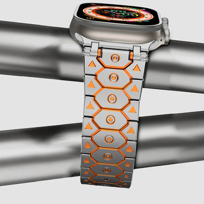 Luxury Titanium Metal Strap for Apple Watch — Stainless Steel Bracelet for Series 5-10 Ultra 2 (42mm-49mm)