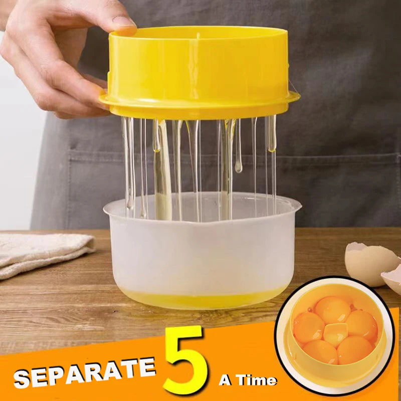 Egg Yolk Separator with Large Capacity - Clear Kitchen Gadget and Baking Tool - Essential Kitchen Accessory