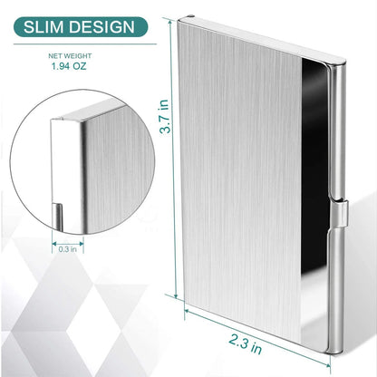 Metal Business Card Holder: Slim Pocket Case for Men & Women - Stainless Steel IC Cards Storage Solution