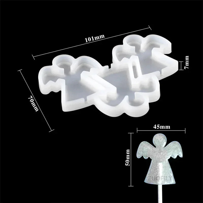 Halloween & Christmas Silicone Lollipop Mold – Pumpkin, Ghost & Elk Shape Candy, Chocolate, Cheese & Cake Decorating Tool