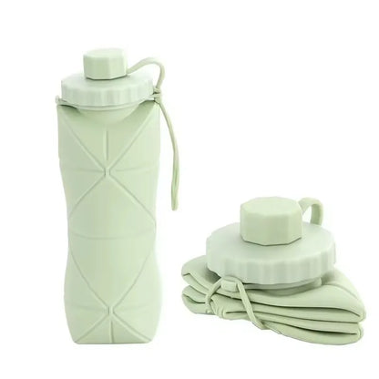 600ML Collapsible Silicone Cup - Portable Foldable Travel Water Bottle for Outdoor Use with Food-Grade Material