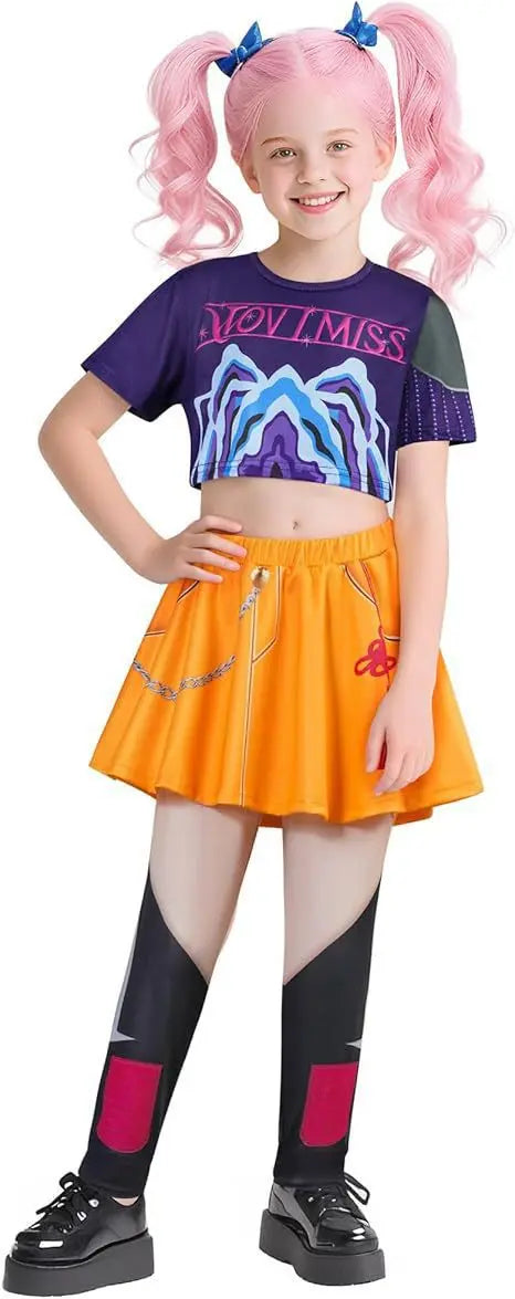 Movie K-Pop Demon Hunters Cosplay Costume – Mira, Rumi, Zoey Outfit for Girls, Halloween Party and Stage Role-Play Clothing
