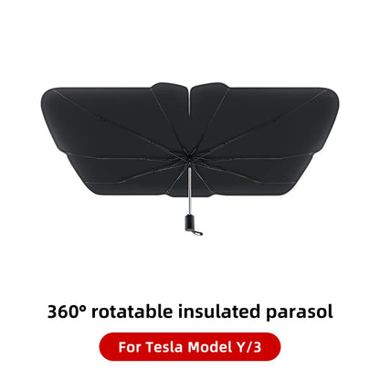YZ Sun Visor Upgrade for Tesla Model 3 & Y Highland 2021-2024 – Ice Cloth Buckle Sunshade for Glass Roof & Skylight