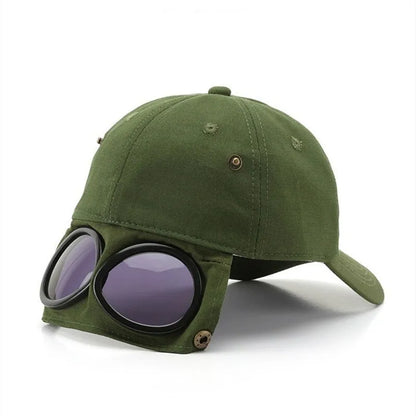 Aviator Hat Baseball Cap with Personality Glasses: Unisex Summer Sunglasses for Men, Women, and Boys
