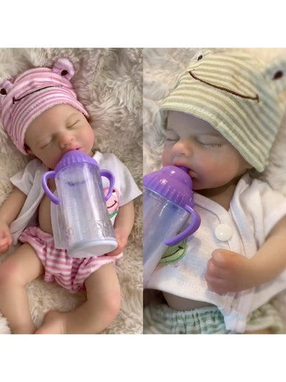 13-Inch Loulou Reborn Baby Doll – Handmade Silicone Newborn Girl or Boy with Soft Touch and Openable Mouth