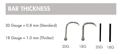 5PCS Stainless Steel Nose Ring Studs — Crystal Nostril Piercing Jewelry for Women & Girls, 1.5/2.0/2.5/3.0mm, 20G