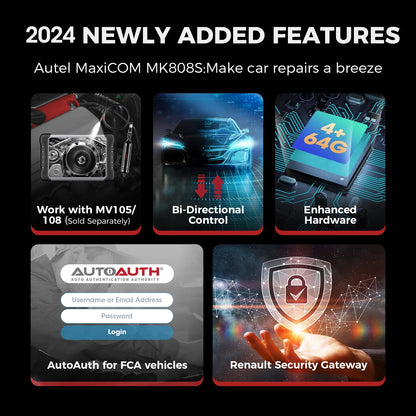 Autel MK808S Pro OBD2 Scanner – Bi-Directional All-System Diagnostic Tool, Code Reader, PK MK808BT & MX808S