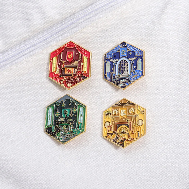 Geometric Color Film & TV Badge – Creative Magic School Room Brooch Accessory