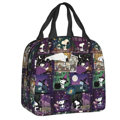 Custom Cute Snoopy Cartoon Insulated Lunch Tote Bag – Portable Thermal Cooler for Women, Work, School & Travel