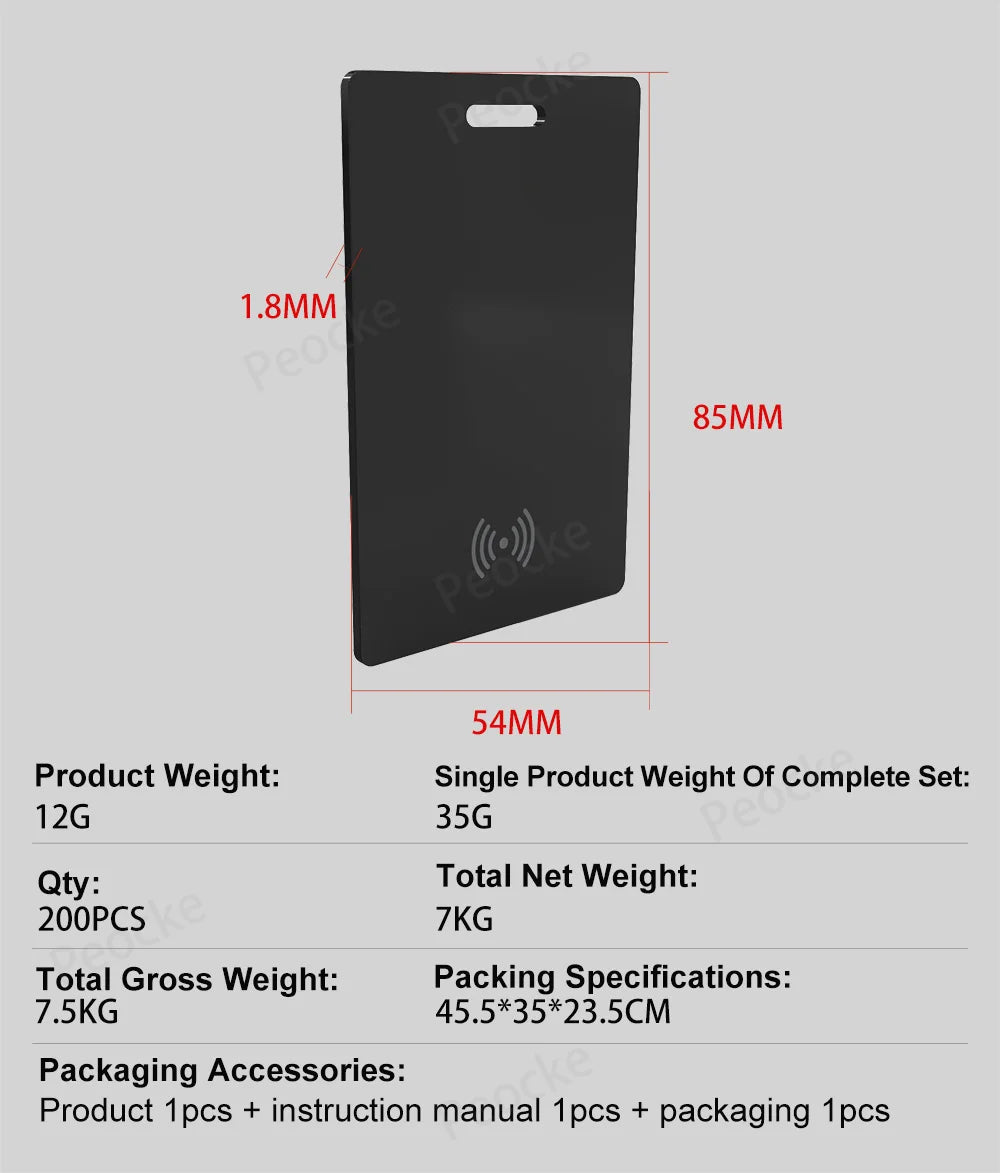 Wallet Anti-Loss Card – GPS Smart Tag with iPhone Find My Bluetooth, Ultra-Thin Wireless Charging, IP67 Waterproof