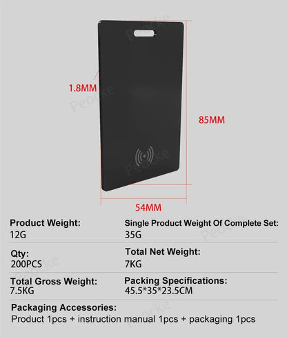 Wallet Anti-Loss Card – GPS Smart Tag with iPhone Find My Bluetooth, Ultra-Thin Wireless Charging, IP67 Waterproof
