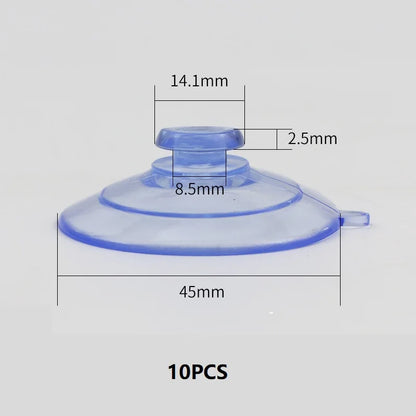 30/45/60mm Strong PVC Vacuum Suction Cups — Thickened Sucker Pads for Car, Glass & Bathroom Use