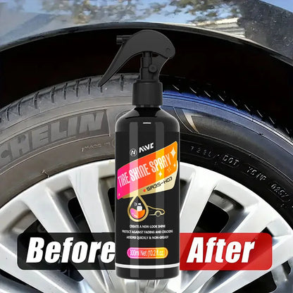 Tire Shine Spray - Long-Lasting Gloss Rubber & Plastic Restorer