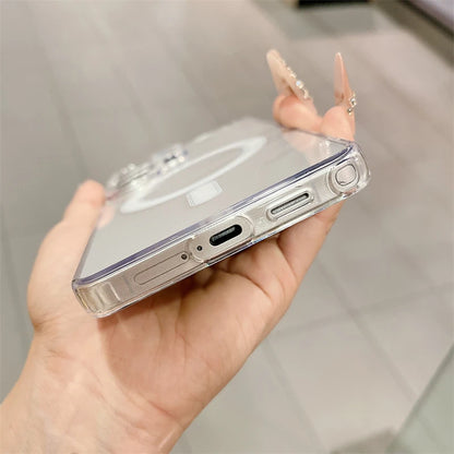 MagSafe Magnetic Clear Phone Case - Transparent Protective Cover for Samsung Galaxy S26, S25, S24 & Galaxy A Series